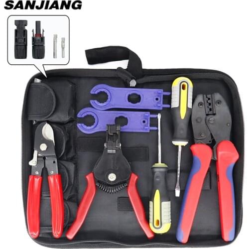 LY-2546B Kit Photovoltaic Crimping Pliers Capacity 2.5/4/6mm² Connectors Group Solar Multi-Contact 4 Tool Set Wire stripper