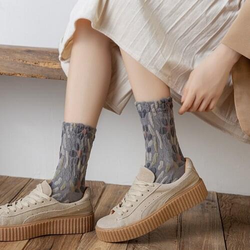 2022 Autumn Winter Thick Warm Long Socks Women Ethnic Harajuku Retro Woman Socks Japanese Korean Fashion Kawaii Cute Socks Gifts