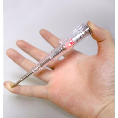 250V Waterproof Voltage Tester Induced Electric Pen Detector Screwdriver Probe With Indicator Light Voltage Tester Pen