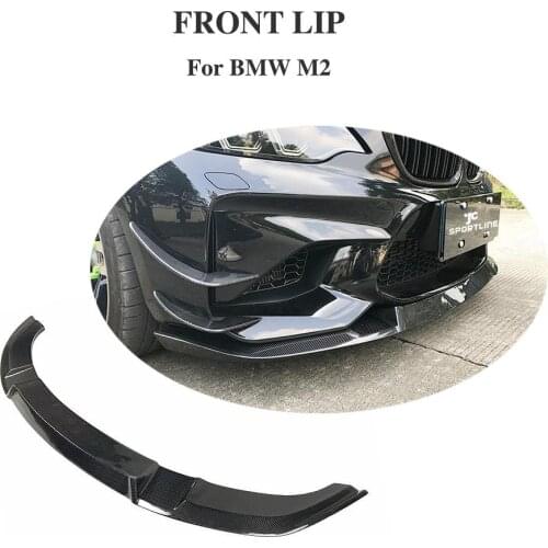 Carbon Fiber Front Bumper Lip Spoiler Front Splitter For BMW F87 M2 2016,2017,2018 Not for M2C M2 Competition