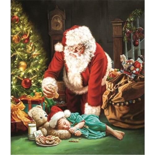 Full,3D Diy Diamond Painting,Rhinestone,Cross Stitch,Mosaic,Embroidery,Santa Claus,Resin,Needlework,craft,Gift,AS648