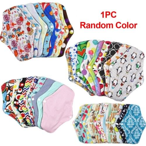 Washable Reusable Soft Towel Pads Menstrual Cloth Sanitary Women Panty Liner Random Color Absorbent Bamboo Cotton Physiological