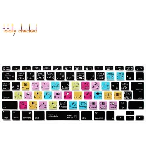 Japanese Version Adobe InDesign Hotkeys Silicone Keyboard Cover Skin Protective Film For Macbook Air Pro Retina 13"15"17"