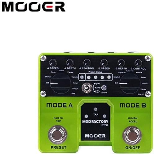 Mooer Mod Factory Pro 2 Independent processing modules containing a total of 16 modulation effects guitar pedal