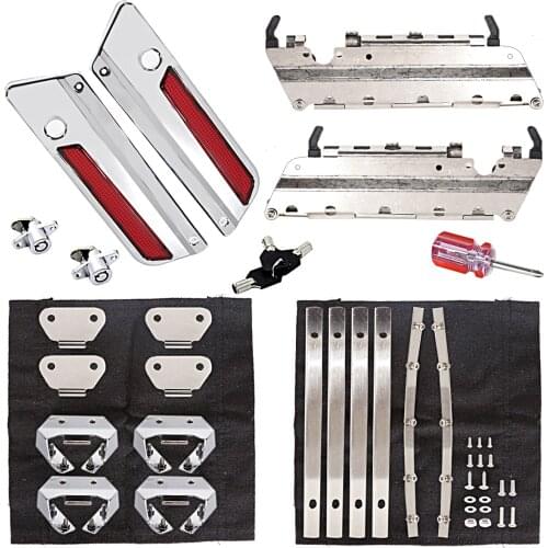 Hard bag Saddlebag Hardware Latch Hinge Lock Kit For Harley Electra Street Glide Road King FLH/T FLHX FLHR 1992-2013