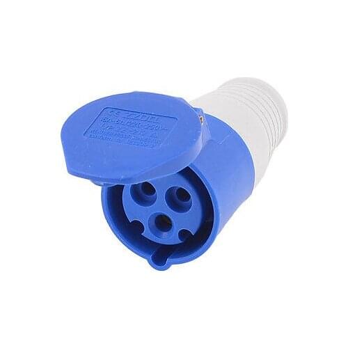 ZZ-213 AC220-250V 16A 2P+E 3 Pin Plug Wirable Wall Mounting Industrial Socket