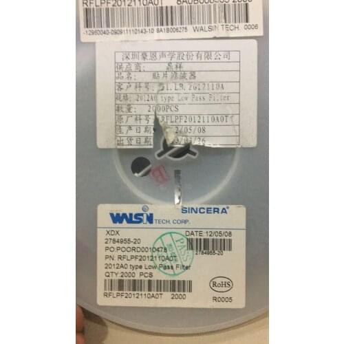 100% New and original 100PCS RFLPF2012110A0T 2012 2.4GHz