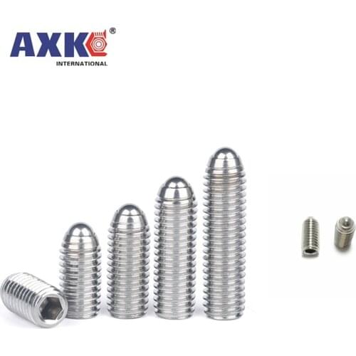 2/5/10/20pcs M3 M4 M5 M6 M8 M10 M12 A2-70 304 stainless steel Hex Socket Allen Spring Ball Plunger Grub Point Set Screw Bolt
