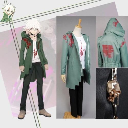 2020 Anime Super Dangan Ronpa 2 DanganRonpa Nagito Komaeda Jacket Coat Cosplay Costume Halloween For Women Men Adult