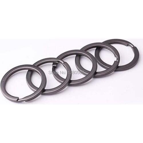 30pcs 28/32mm black color key ring Split Ring key chain buckle diy accessories for decoration