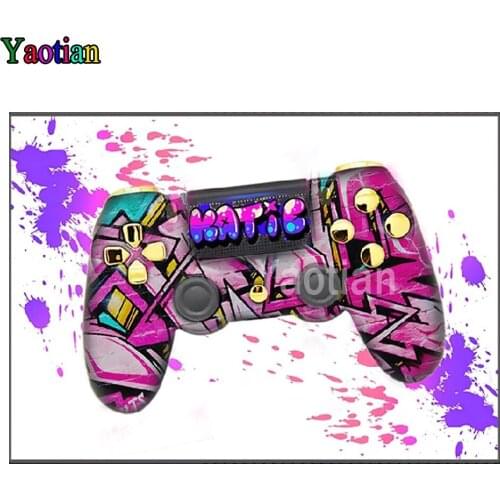 5D DIY Diamond Painting Colorful Graffiti Game Console Handle Full Square/round Diamond Embroidery Cross Stitch Rhinestone