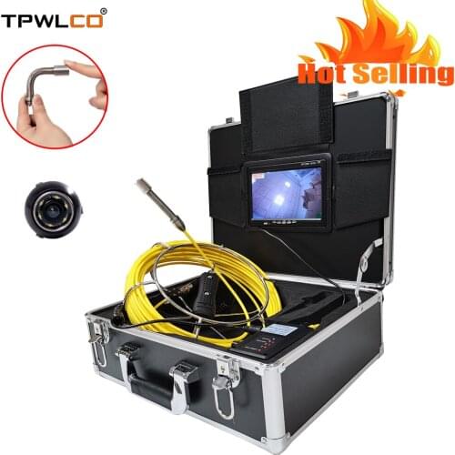 7 Inch LCD Pipeline Endoscope Inspection Camera 20M 17mm Lens Pipe Sewer Drain Wall Plumbing CCTV System Cam