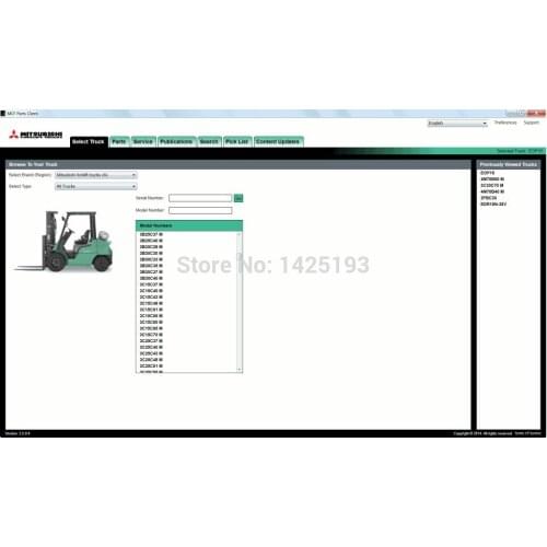 ForkLift Trucks 2021 (MCFA) For Mitsubishi spare part catalogue