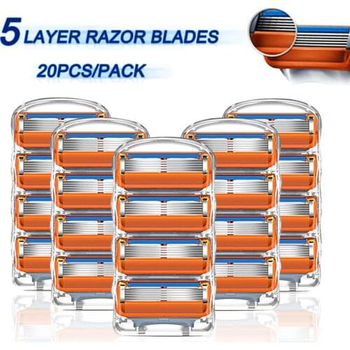 Shaving Blades Razor Case For Gillette Fusion 5 Face Shaver Cassettes For Men Shave Kit For Beard Replacement Head 5 layer blade