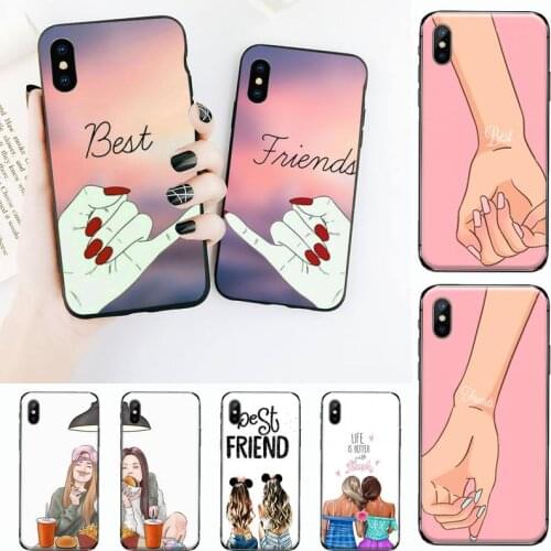 Girls Bff Best Friends Forever Phone Case for iPhone 11 12 mini pro XS MAX 8 7 6 6S Plus X 5S SE 2020 XR