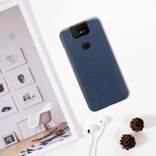 Fashion Plain Cover For Asus Zenfone 6 ZS630KL Luxury Leather Case For Asus Zenfone 6z Asus Zenfone 6 2019 Back Cover