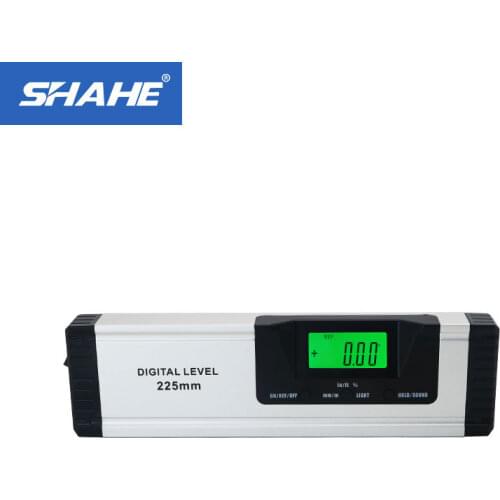 SHAHE Digital Angle Finder Level 360 Degree Range Spirit Level 225 mm With magnets backlight Inclinometer Protractor Ruler