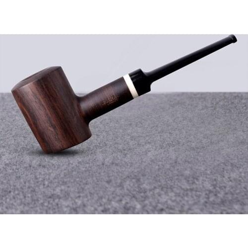 Muxiang dry pipe wooden pipe hand-made straight handle solid wood pipe smoking set