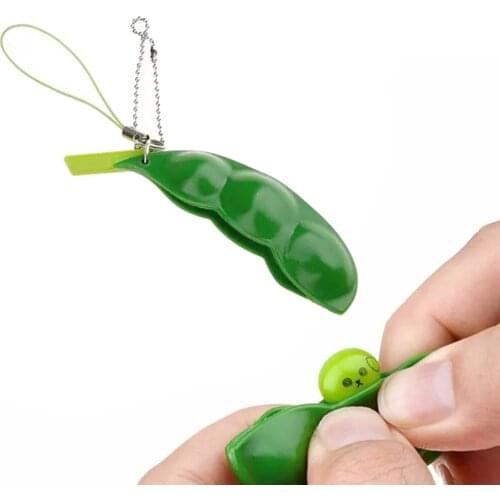 Stress Toy Squish Squeeze Bean Soybean Peas Relief Fun Reliever Squeeze Toys