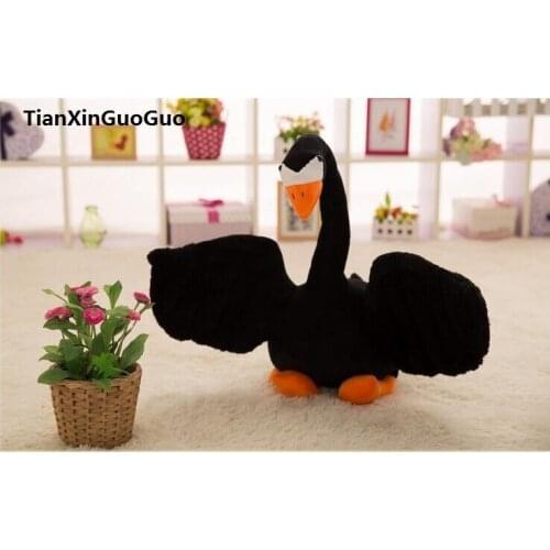 Simulation animal 30cm black swan plush toy birthday gift w1499