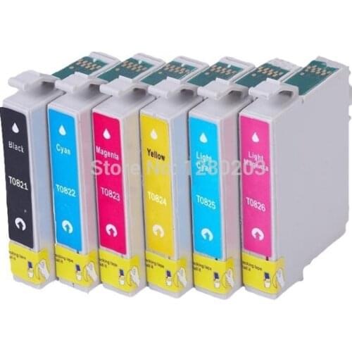 Vilaxh 1 set T0811 Ink Cartridge for Epson T50 R270 R390 RX590 R290 R610 RX690 TX700W TX800W printer Stylus photo r290 r270