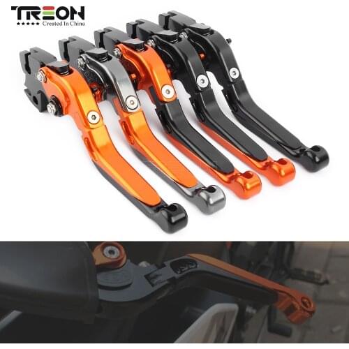 LOGO DUKE For KTM Duke 390 200 125 duke 2013-2017 Motorcycle Accessories Foldable Handle Extendable Clutch Lever Brake