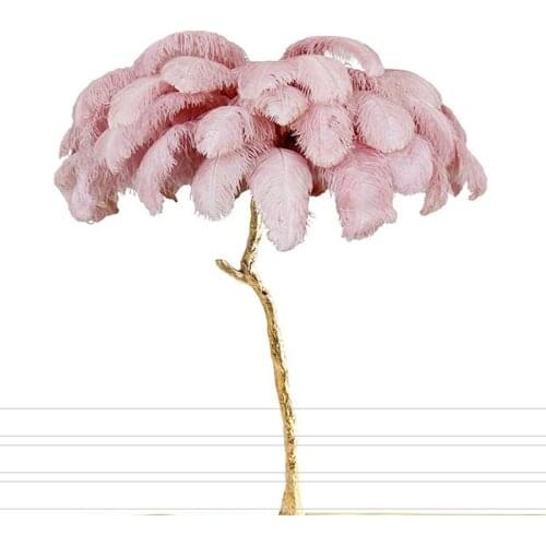 Nordic Design Ostrich Feather LED Floor Lamp Modern Interior Decor Floor Light Stand Lamp Living Room Bedroom Stand Light