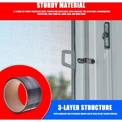 NEW Window Net Anti Mosquito Mesh Sticky Wires Patch Repair Tape Screen Window Door Mosquito Netting Patch Repair Broken Hole
