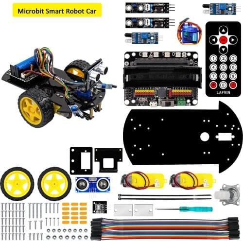New! LAFVIN Smart Robot Car Kit V2.0 for Microbit Robot / without Micro:bit Main Board DIY Kit