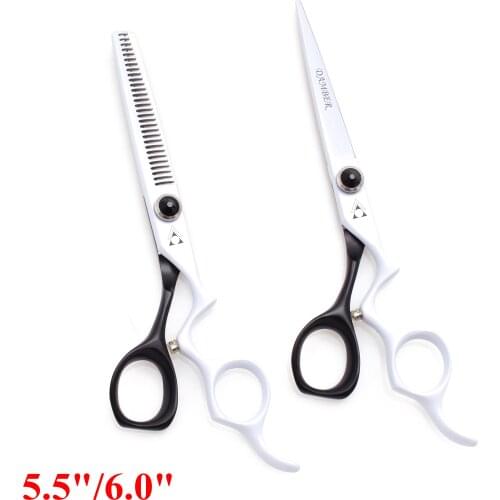 50Pcs 5.5 6.0 Hair Cutting Thinning Scissors Professional High Quality Barber Hairdressing Scissors 440c Japanese Steel 9016