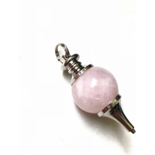 Wholesale 6pcs/lot High Quality Natural Amethystss Stone Ball 7 Chakra Pendulum Charms Pendants For Jewelry Making Free Shipping