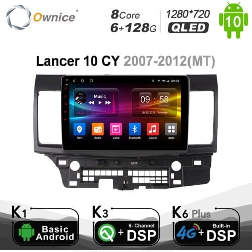 Ownice Android 10.0 DSP 8core k3 k5 k6 Car DVD for Mitsubishi Lancer 10 CY 2007 - 2012 4G LTE SPDIF Multimedia Headunit 6G+128G