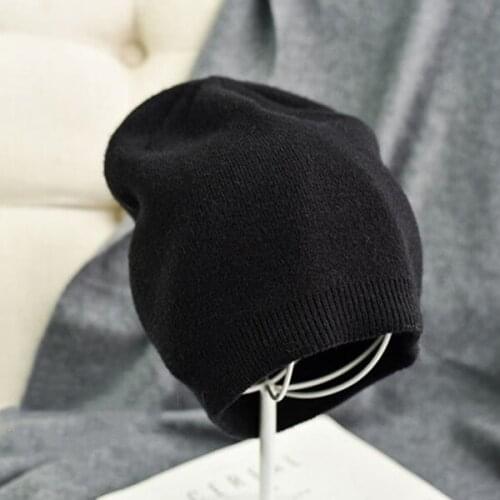 Simple Elegant Knit Hat Soft Comfortable Cap Elastic Winter Warming Hat Universal for Men Women d88