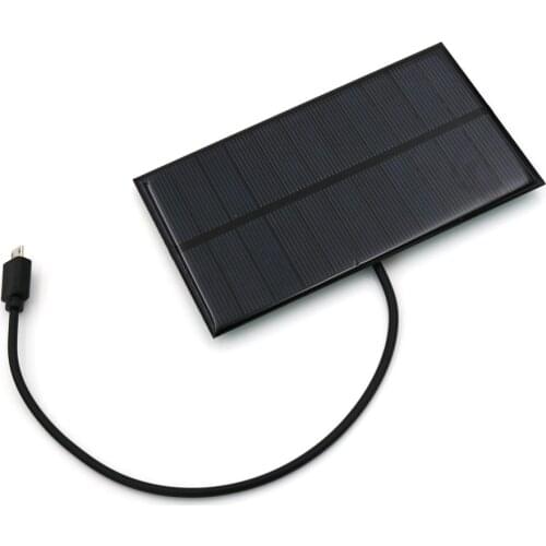 Solar Panel 1.65W 5.5V Solar Battery Charger Output USB Micro Android Micro USB port 5V 300mA Charge Regulators