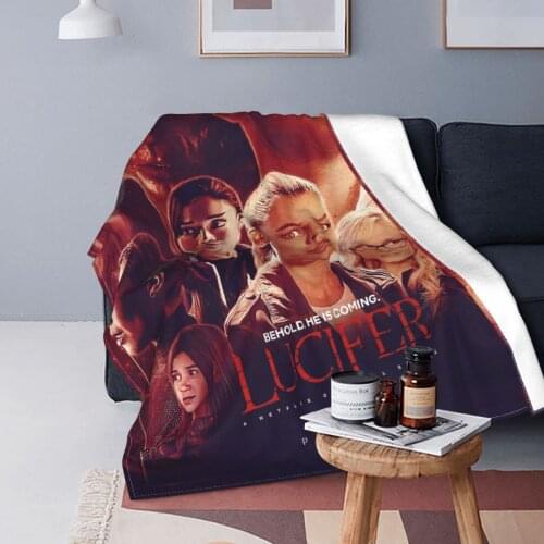 Lucifer Blankets Flannel Textile Decor Tom Ellis Suspense Crime Super Warm Throw Blankets for Home Car Plush Thin Quilt