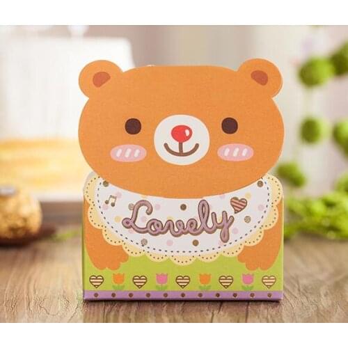 Baby Party Supplies Baby Shower Favor Box Lovely Bear Candy Box 20PCS/lot Birthday Party Decorations Kids Event & Party