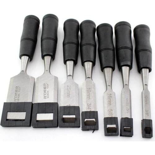 High Quality 8PCS/set Woodworking Chisels Indurative DIY Carpentry Tools Wooden Carving Hewn Flat Chisel Jumper