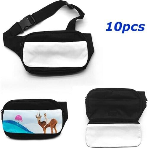 10pcs Sublimation Blank Fanny Pack-men, women|Cute Waist Bag Fashion Belt Bags,DIY Gift Sport Running Waist Fanny Pack