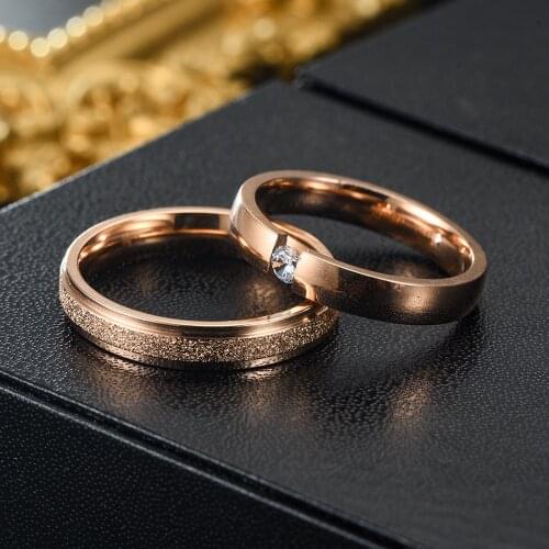 Frosted Couple Rings for Women Ring stainless steel jewelry accessories for women Rings 2021 trend