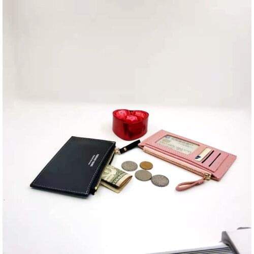 1PC male and female mini ID card holder business credit card holder PU leather ultra-thin bank card box storage bag 14×9.5CM