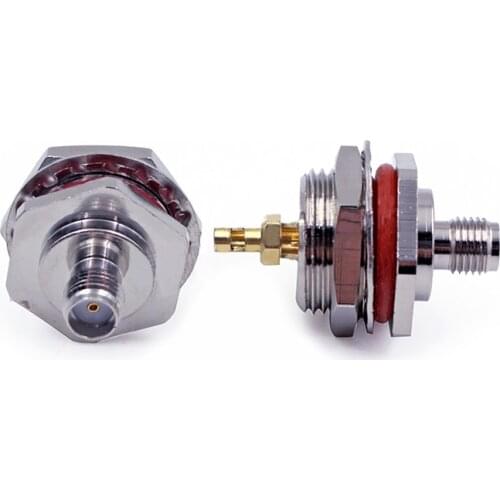 10pcs RF electrical wire coaxial cable terminal connector SMA female bulkhead O-ring with Waterproof Box for RG316 RG174 LMR100