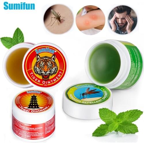 3Types Sumifun Original Herbal Ointment Cool Oil Cold Headache Dizziness Sunburn Muscle Rub Aches Pain Relief Cream Skin Care