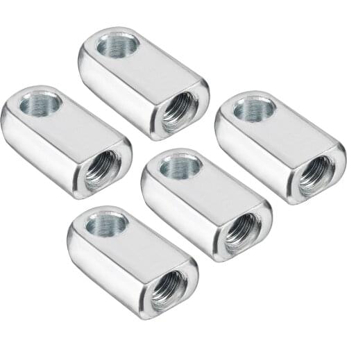 Uxcell Gas Spring End Fitting M8 Female Thread 8mm Hole Dia A3 Steel 5pcs