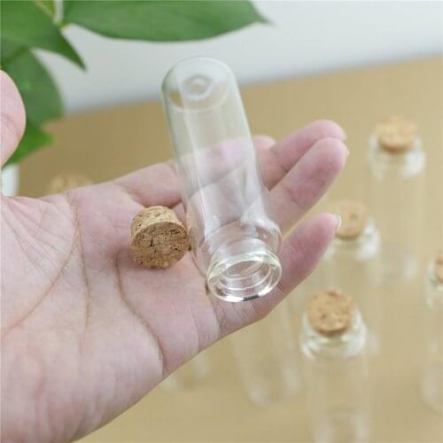 50pcs/lot 30*100mm 50ml DIY Mini Wishing Glass Bottles Cork Crafts Jars Cork Stopper Transparent Empty Glass Bottles