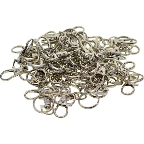 50 Pieces 360 ° Carabiners Handbag Metal Carabiner Clasp for Ribbons Belts