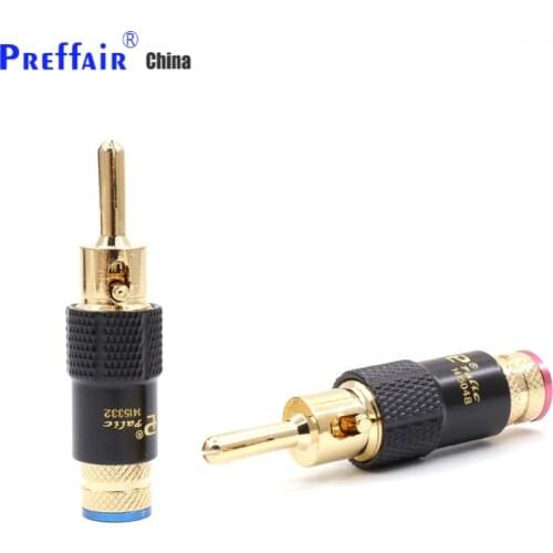 8 pcs 24K gold Plated Banana Speaker Plug, Screw Lock 10mm plug,Cable Wire ConnectorSpecifications