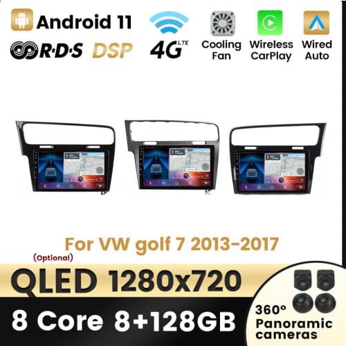 6+128 Android 10.0 DVD 2Din Car Radio Multimedia Video Player Navigation GPS for VW Volkswagen Golf 7 Golf7 2013-2017 Carplay