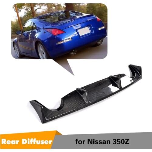 Carbon fiber Car Rear Bumper Lip Diffuser for Nissan 350Z Coupe And Convertible 2 Door 2003 2004 2005 2006