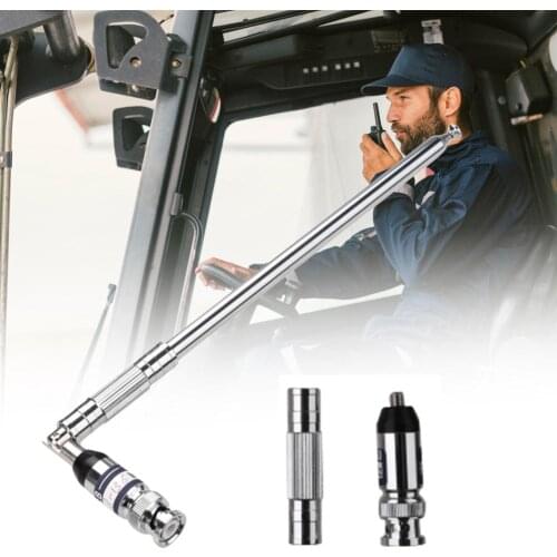 BNC Intercom Long Rod Antenna 118-136MHZ High Gain Stainless Steel 118-136MHz Whip Antenna for Airband Radio Receiver Aviation