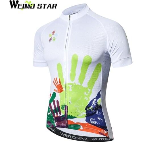 Colorful Weimostar Men Cycling Jersey Cycling Clothing Roupa Ciclismo Riding bike jersey Summer Breathable short Sleeve